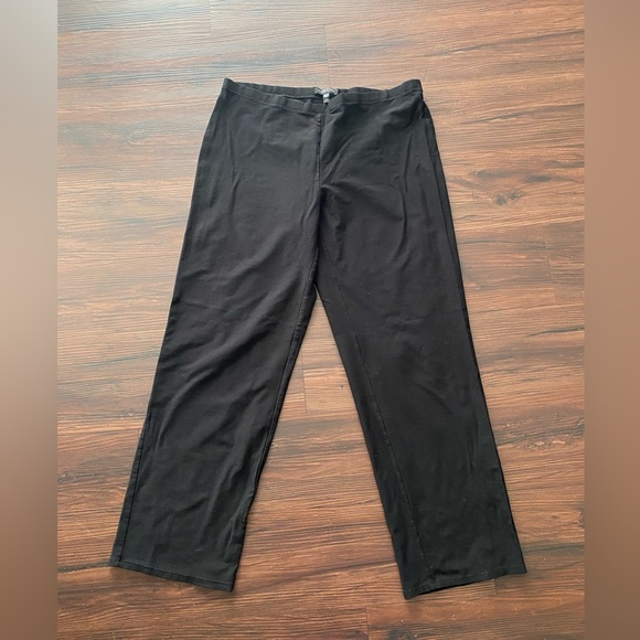 Eileen Fisher Pants Ponte RN78121/CA#34460 Black Pull on. Size PM - Picture 2 of 7